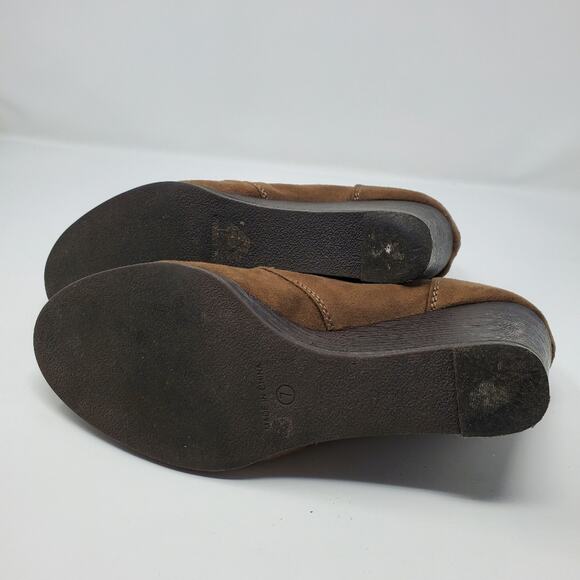 A.N.A. Brown Lace Up Wedge Booties - Picture 7 of 8